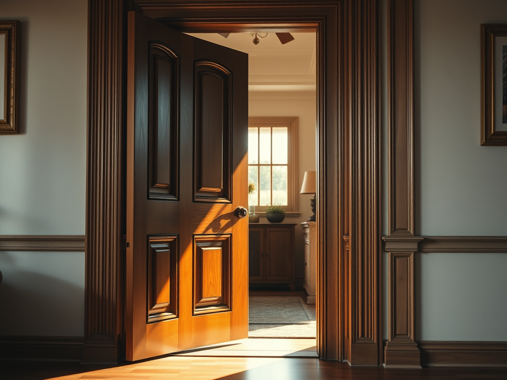 open door of a house