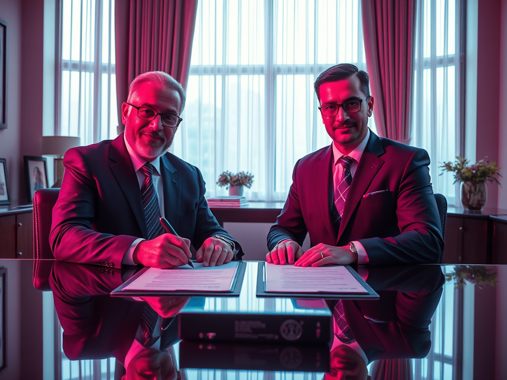 create a highly detailed sharp focused image that represents the signing