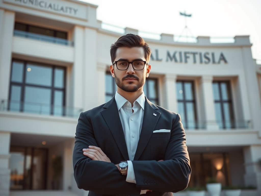 create a featured image depicting a professional lawyer symbolizing the